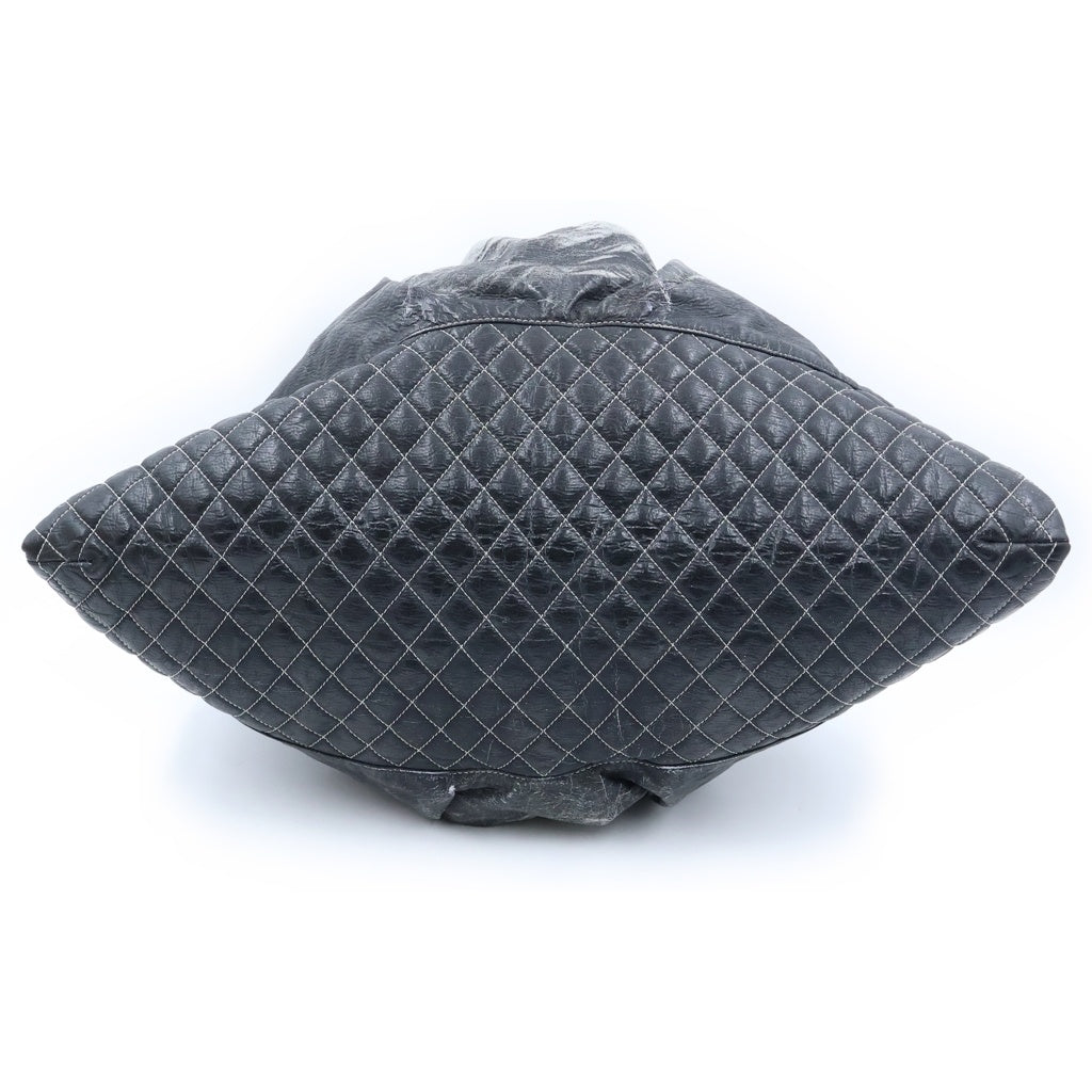 CHANEL(シャネル) メルローズ カバス チェーン2WAYバッグ トートバッグ ハンドバッグ グレー ブラック シルバー金具 レディース