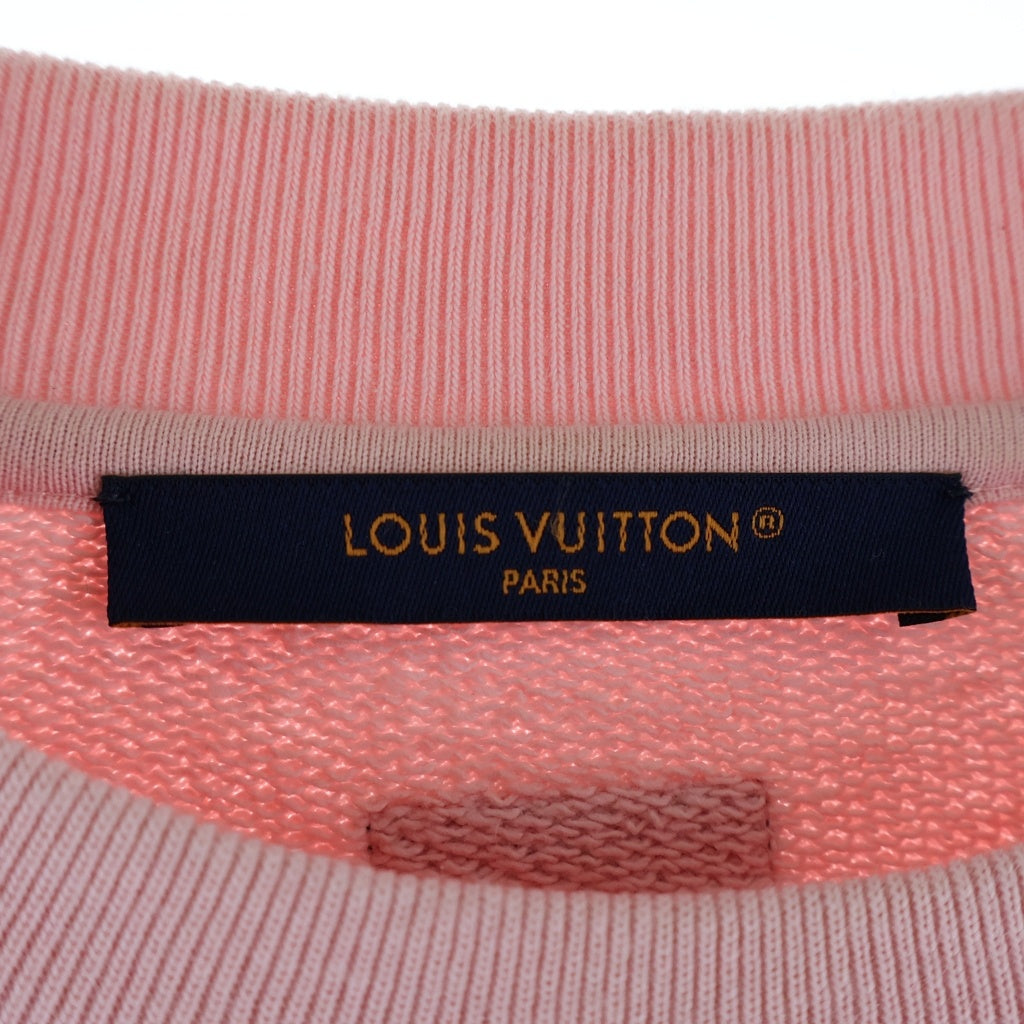 LOUIS VUITTON(ルイヴィトン) エンブロイダリーロゴ刺繍スウェットシャツ トレーナー ピンク コットン RM252MQ FWC HTY09W レディース