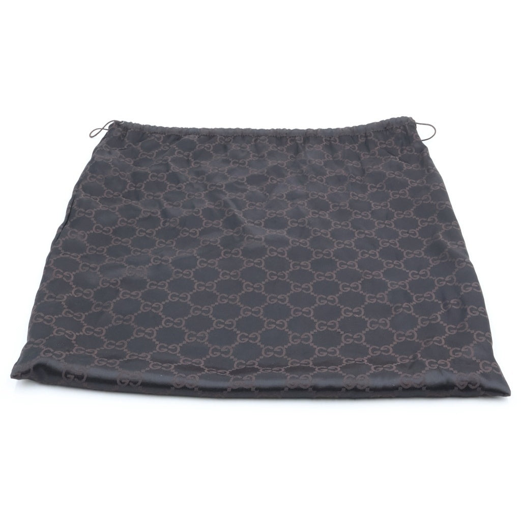 GUCCI(グッチ) ジャッキー トートバッグ GGキャンバス レザー ダークブラウン