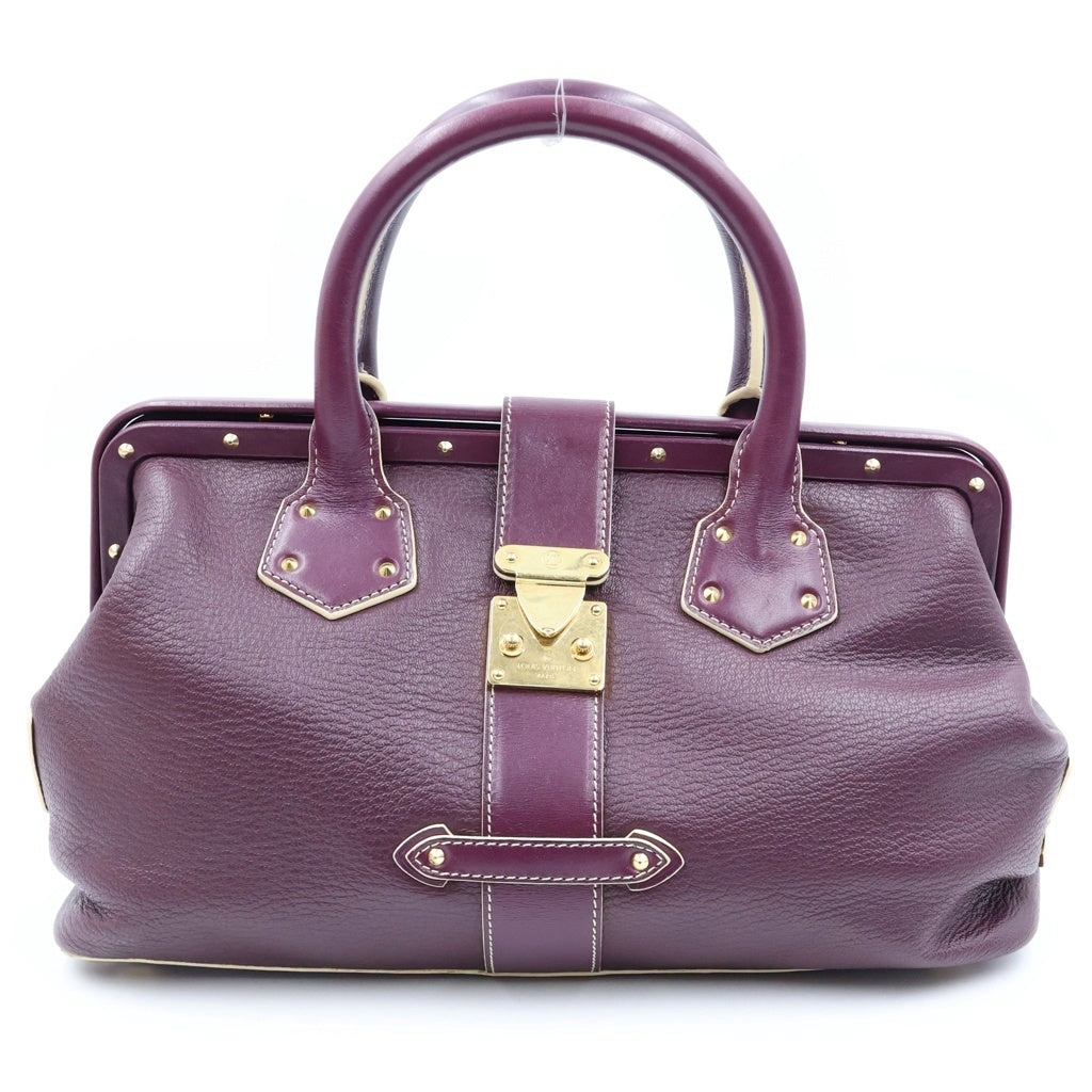 LOUIS VUITTON(ルイヴィトン) スハリ アンジェニューPM プリュンヌ ハンドバッグ ボストンバッグ パープル レザー M91809 ゴールド金具 レディース