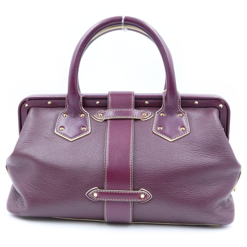 LOUIS VUITTON(ルイヴィトン) スハリ アンジェニューPM プリュンヌ ハンドバッグ ボストンバッグ パープル レザー M91809 ゴールド金具 レディース