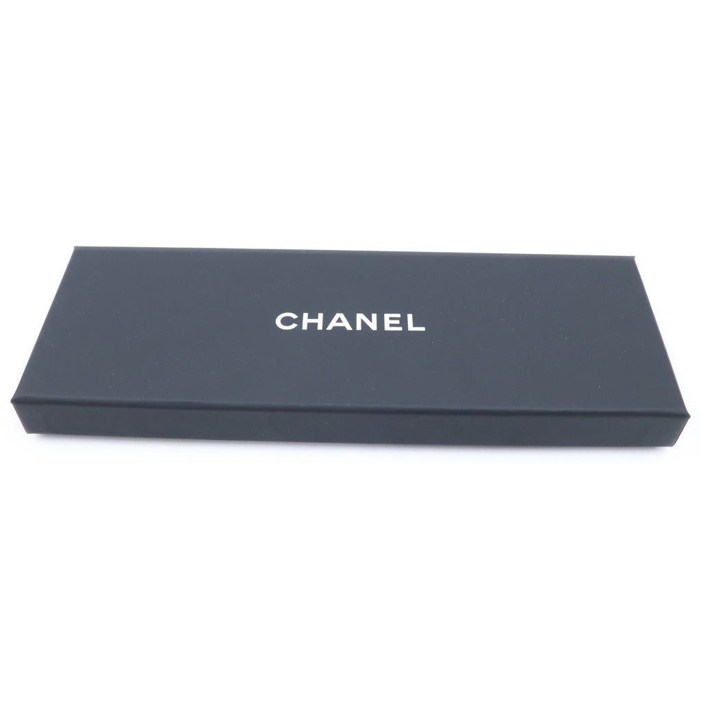 CHANEL(シャネル) パールロゴ バンドースカーフ ツイリースカーフ ブラック×ホワイト シルク AAA676 レディース
