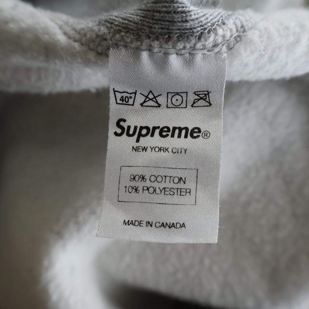 SUPREME(シュプリーム) Small Box Logo Hooded Sweatshirt スモールボックスロゴ刺繍 プルオーバー スウェットパーカー フーディー グレー