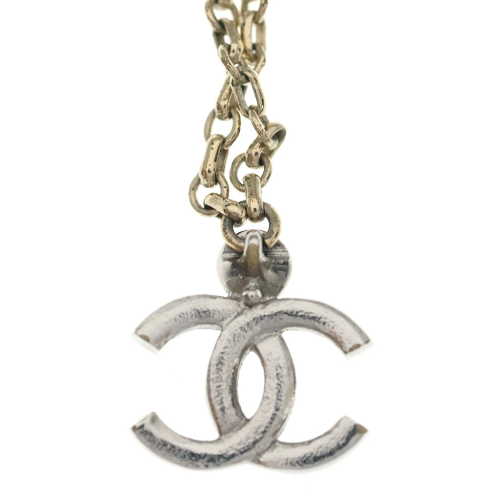 CHANEL(シャネル) ココマーク ラインストーン ネックレス ペンダント チェーン ゴールド GP I25V レディース
