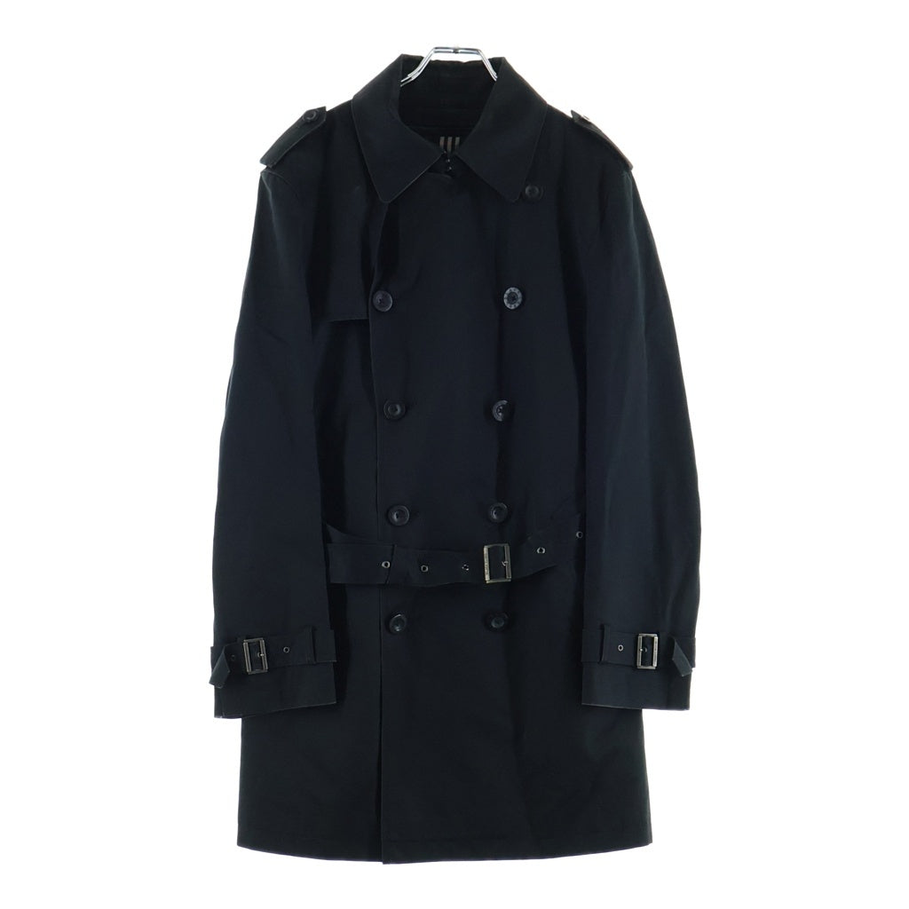 BURBERRY BLACK LABEL(バーバリー ブラックレーベル) 裏地ノバチェック総柄 キルティング ライナー付き トレンチコート ブラック BMA44-514-09