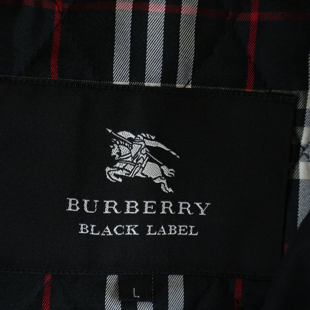 BURBERRY BLACK LABEL(バーバリー ブラックレーベル) 裏地ノバチェック総柄 キルティング ライナー付き トレンチコート ブラック BMA44-514-09