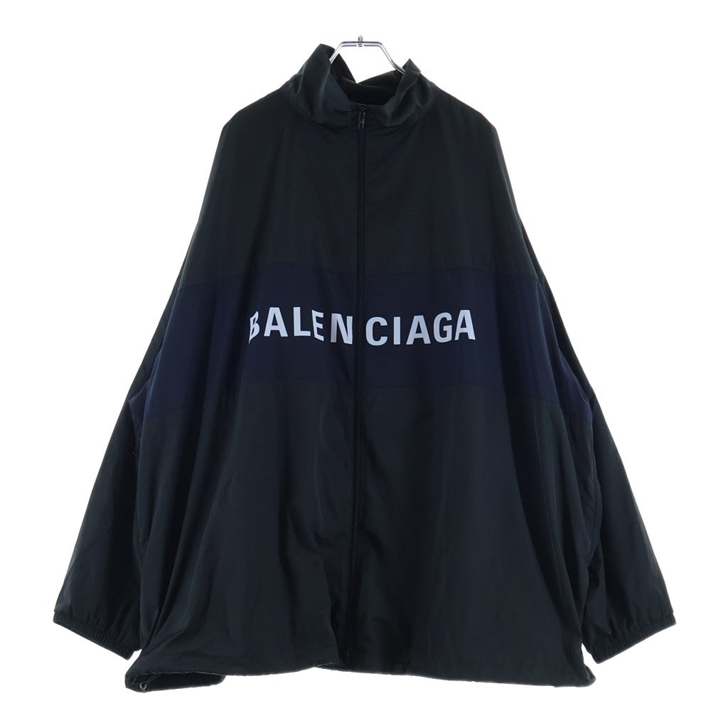BALENCIAGA(バレンシアガ) Logo Zip-Up Jacket ロゴジップアップジャケット ブルゾン オーバーサイズ ポリエステル ブラック 725302