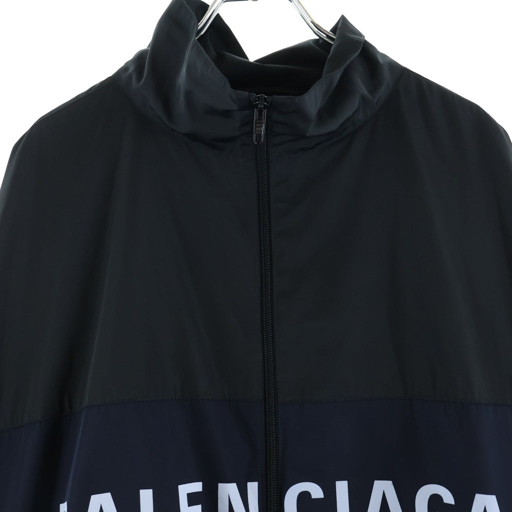 BALENCIAGA(バレンシアガ) Logo Zip-Up Jacket ロゴジップアップジャケット ブルゾン オーバーサイズ ポリエステル ブラック 725302