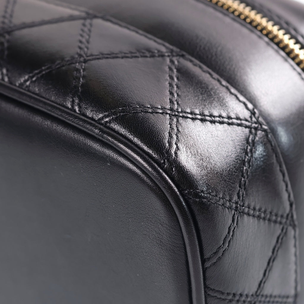 CHANEL(シャネル) ビコローレ バニティバッグ ポーチ 収納 ブラック ラムスキン ゴールド金具 レディース