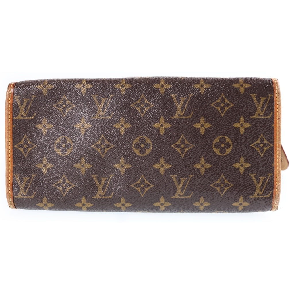 LOUIS VUITTON(ルイヴィトン) モノグラム ポパンクール・オ ハンドバッグ ミニトートバッグ ブラウン レザー×PVC M40007 ゴールド金具 レディース