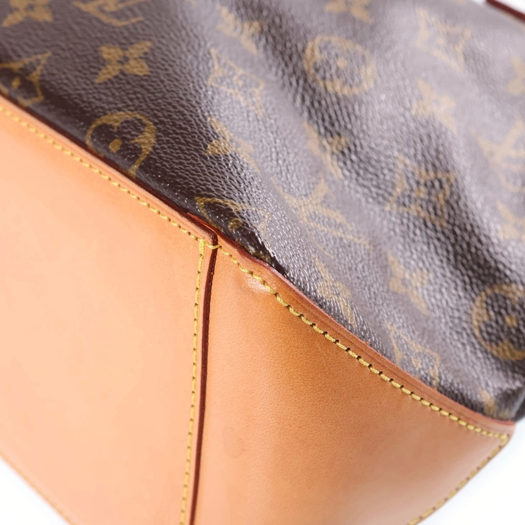 LOUIS VUITTON(ルイヴィトン) モノグラム カバピアノ トートバッグ ハンドバッグ ブラウン レザー×PVC M51148 ゴールド金具 レディース