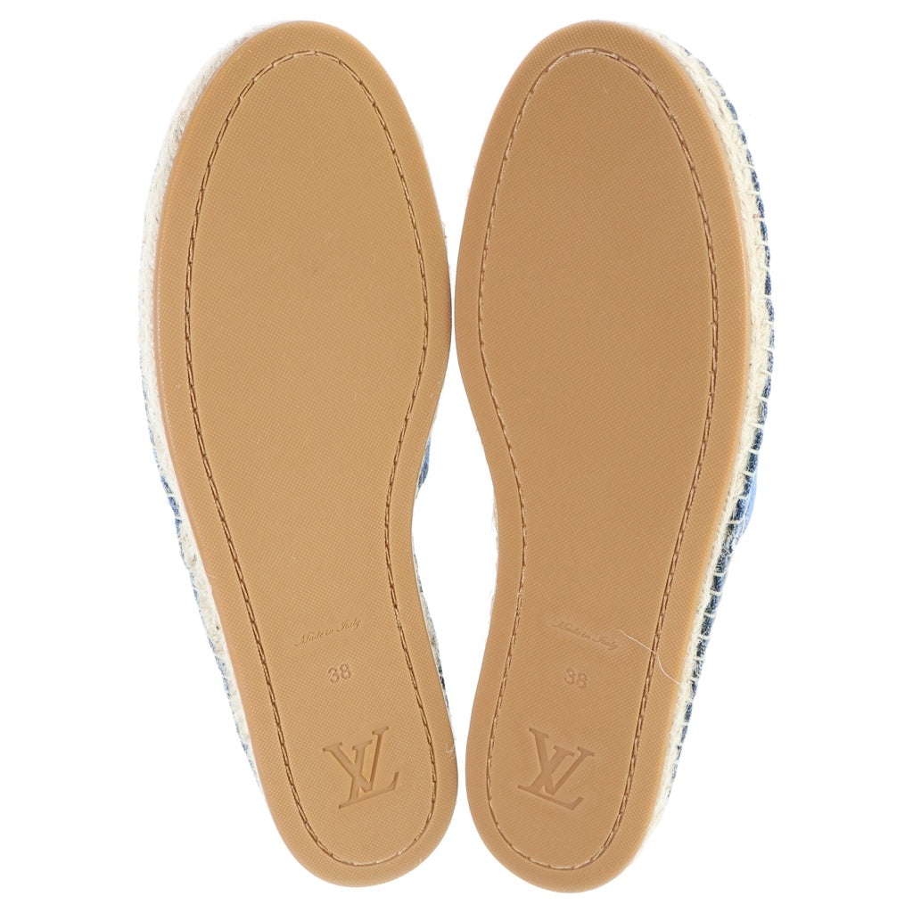 LOUIS VUITTON(ルイヴィトン) モノグラム デニムエスパドリーユ スリッポン 1A7RID レディース