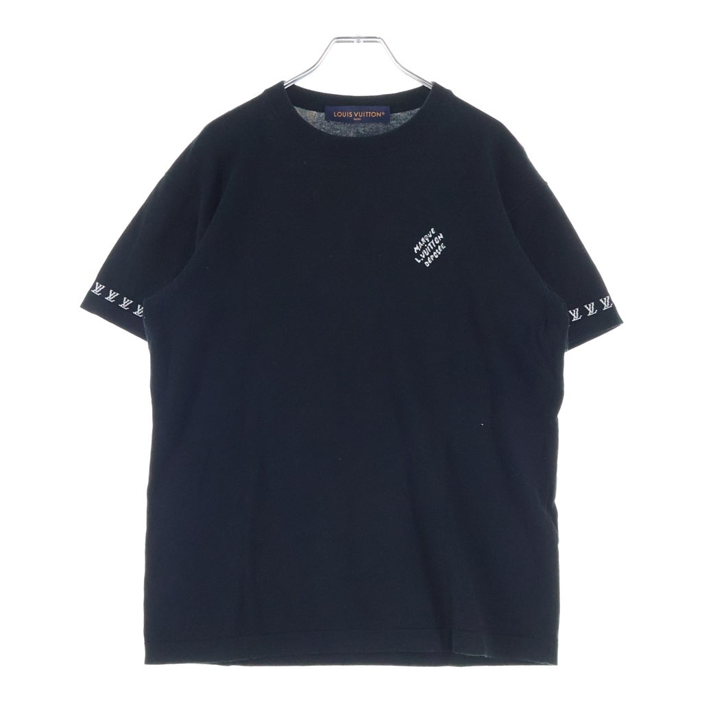 LOUIS VUITTON(ルイヴィトン) 24SS Signature Cotton Crewneck T-Shirt シグネチャーコットン クルーネック 半袖Tシャツ ブラック RM241Q Z34 HRN47W