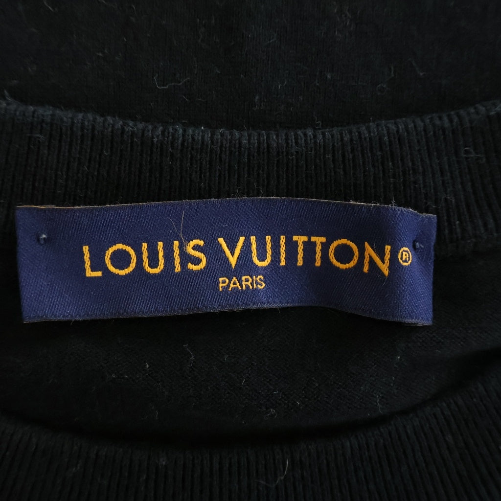 LOUIS VUITTON(ルイヴィトン) 24SS Signature Cotton Crewneck T-Shirt シグネチャーコットン クルーネック 半袖Tシャツ ブラック RM241Q Z34 HRN47W