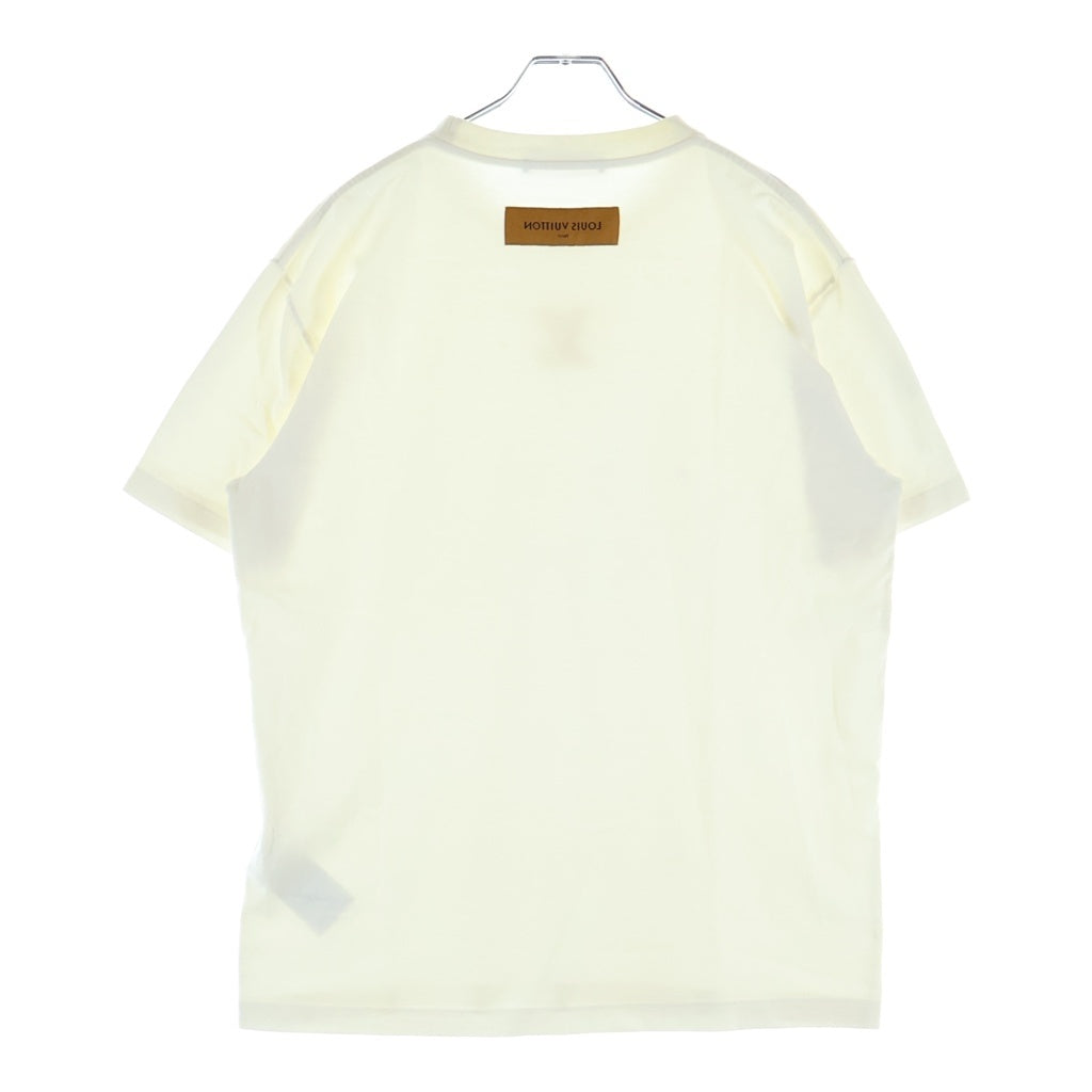 LOUIS VUITTON(ルイヴィトン) 24SS LOGO S/S TEE エンボスロゴ 半袖クルーネックTシャツ カットソー コットン ホワイト RM241Q DT3 HNY55W