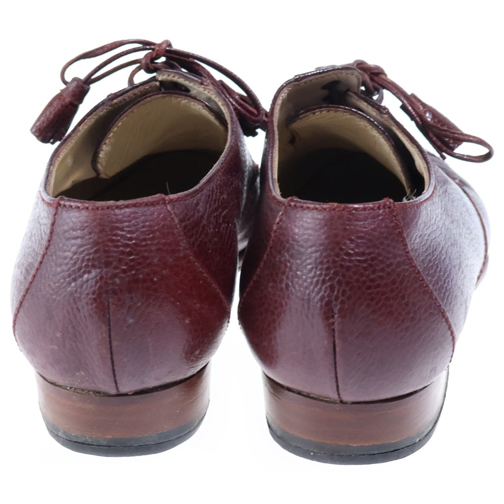 CHANEL(シャネル) Wood Sole Leather Shoes ウッドソール レザーシューズ ドレスシューズ 革靴 ワインレッド レディース