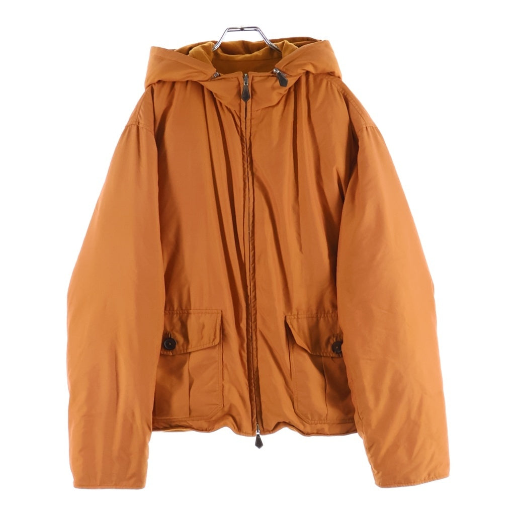HERMES(エルメス) ジップアップ ブルゾン ダウンジャケット リバーシブル コットン オレンジ レディース