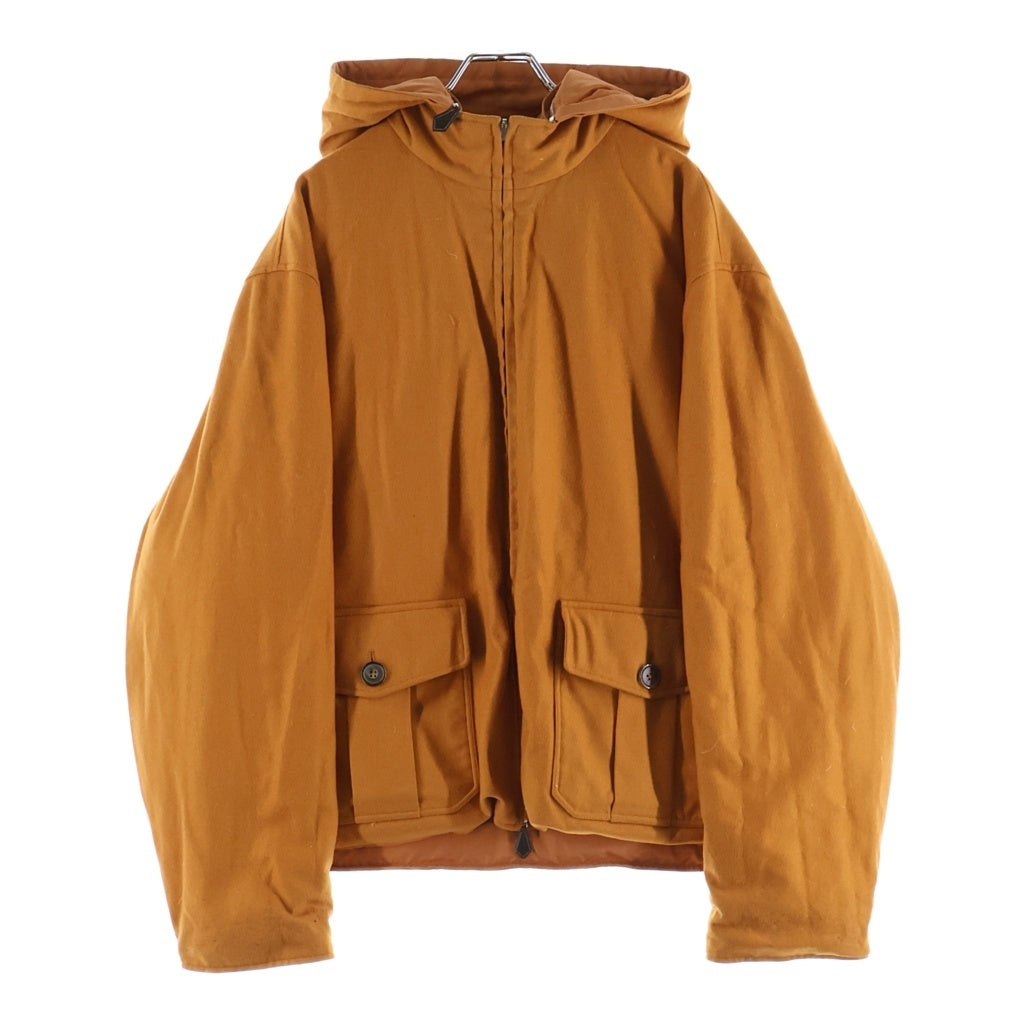 HERMES(エルメス) ジップアップ ブルゾン ダウンジャケット リバーシブル コットン オレンジ レディース
