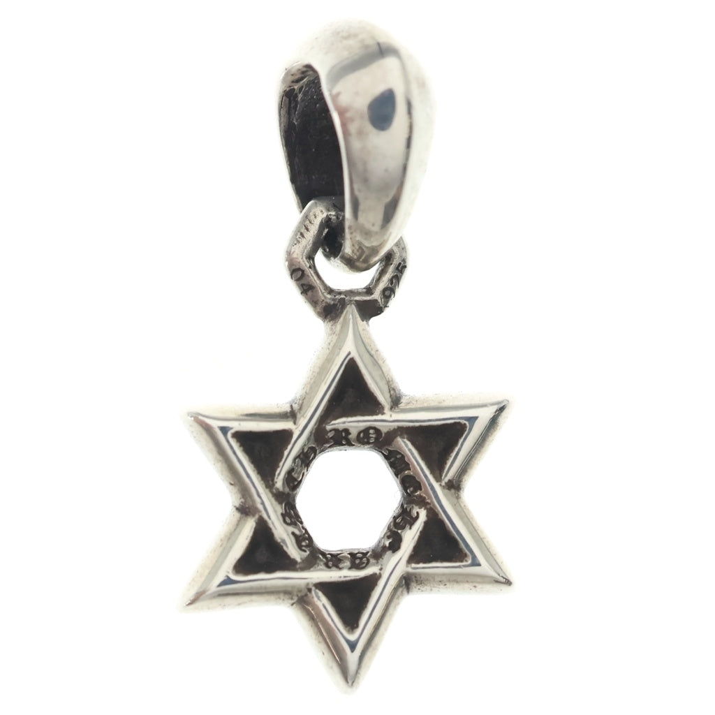 CHROME HEARTS(クロムハーツ) STAR OF DAVID CHARM P D スターオブダビデチャーム PAVEダイヤ シルバーネックレストップ