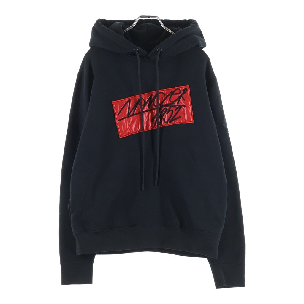 MONCLER(モンクレール) 22AW GENIUS 2 1952 HOODIE フロントナイロンワッペン プルオーバーフーディー パーカー ブラック H20928G00012