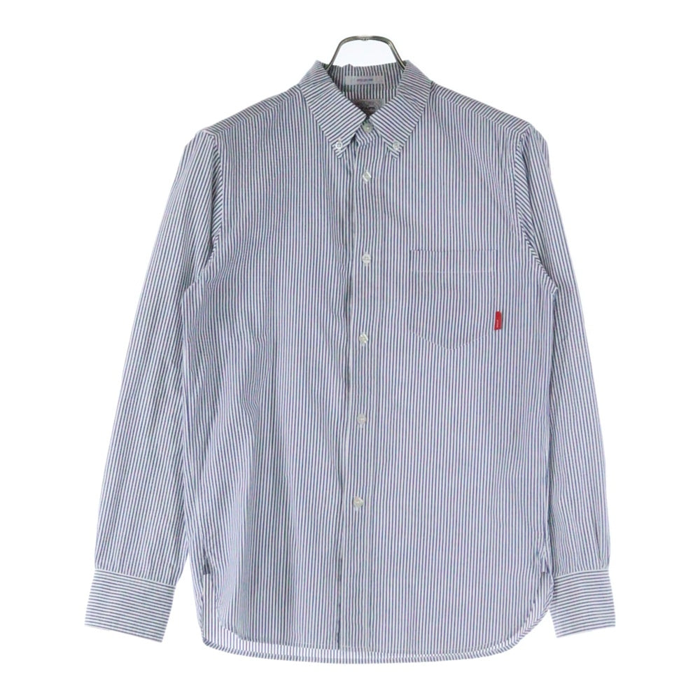 WTAPS(ダブルタップス) 14SS TRAD L/S SHIRTS COPO SEERSUCKER STRIPE 141LTDT-SHM02 ストライプ柄 長袖シャツ ホワイト/ブルー