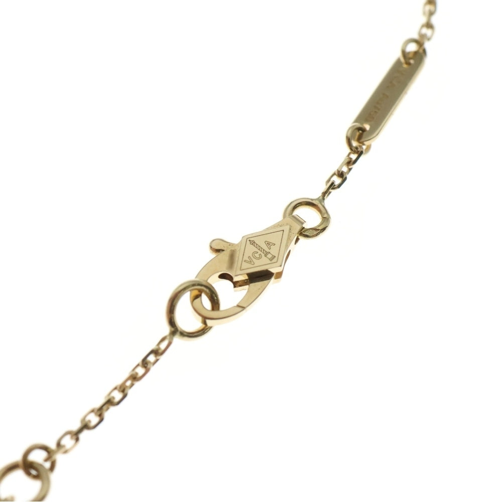 Van Cleef & Arpels(ヴァンクリーフアンドアーペル) スウィートアルハンブラ マザーオブパール チェーンブレスレット K18YG イエローゴールド レディース VCARF68800