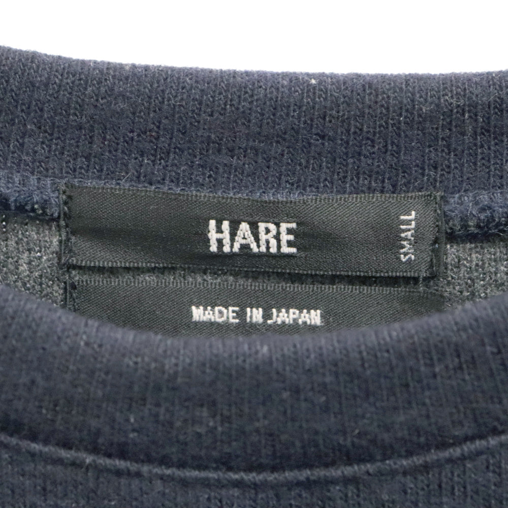 HARE(ハレ) クルーネック スウェットセーター ネイビー HA020458SZ