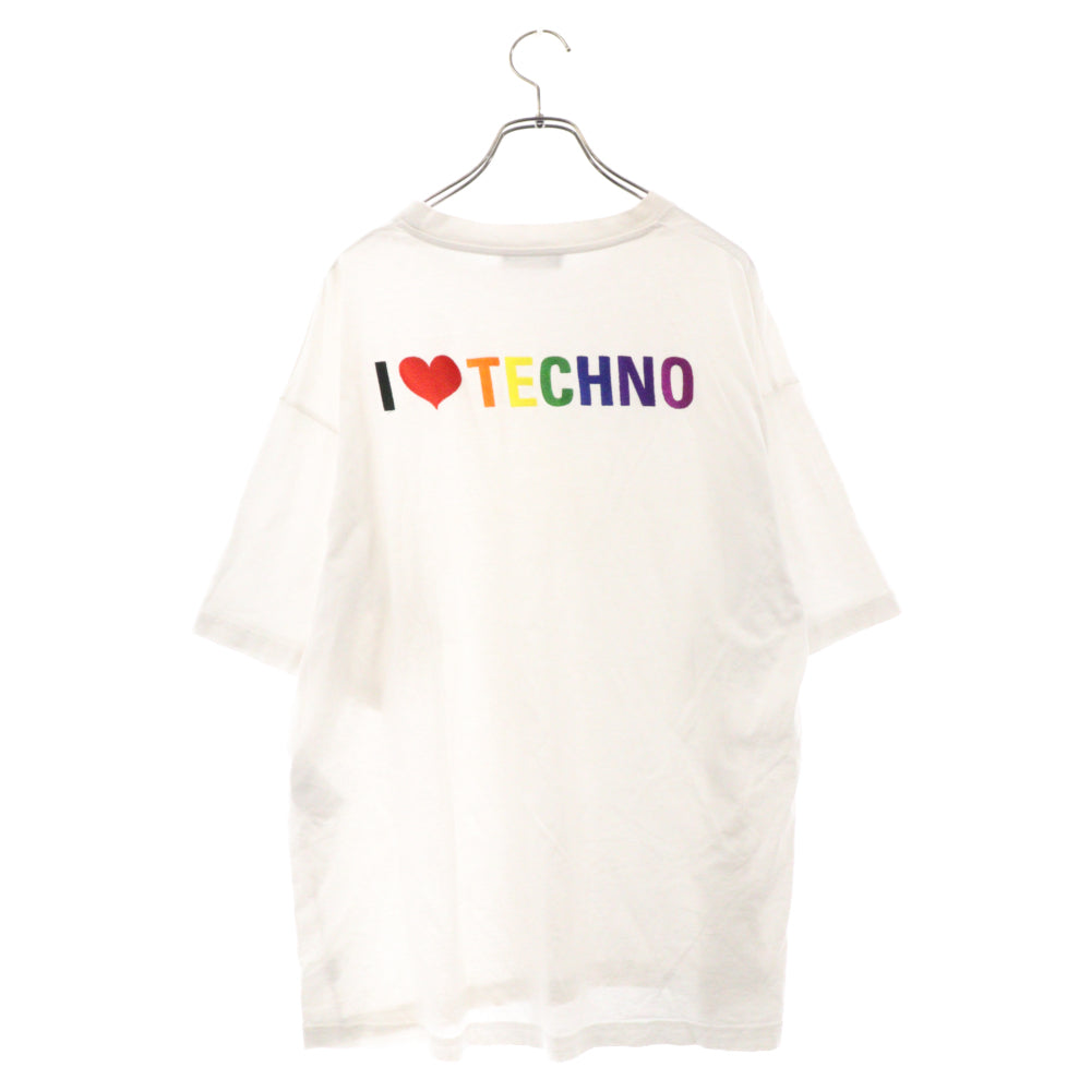 BALENCIAGA(バレンシアガ) 19SS I Love Techno Tee アイラブテクノ半袖Tシャツ ホワイト 556133 TDV20