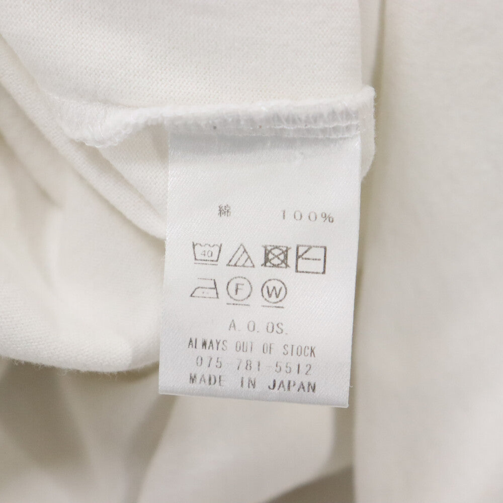 ALWAYS OUT OF STOCK(オールウェイズアウトオブストック) Front Print Logo Tee フロントプリントロゴ 半袖Tシャツ ホワイト