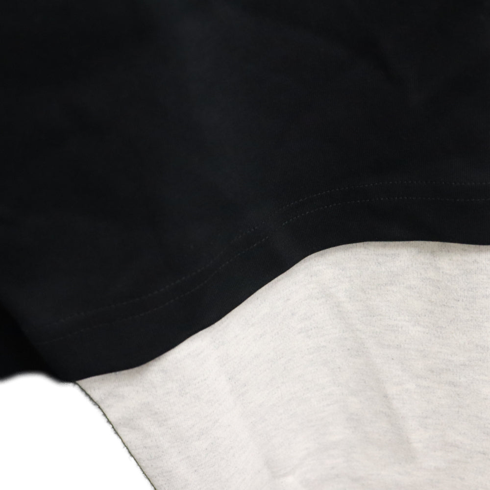 UMKOW(ウムコウ) 23AW Vintage Photo Dobule Layer L/S Tee ヴィンテージフォトダブルレイヤー 長袖Tシャツ ブラック/グレー
