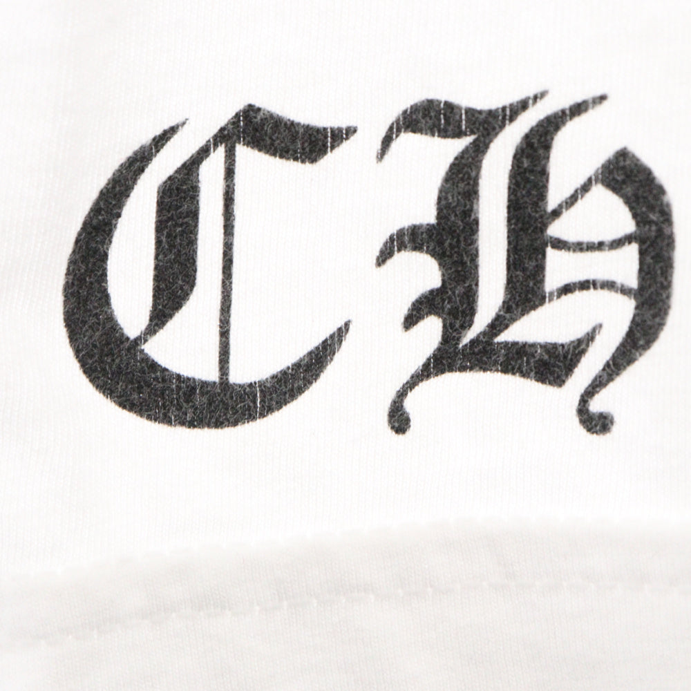 CHROME HEARTS(クロムハーツ) Red USA Scroll Label Logo Tee レッドUSAスクロールラベルロゴ半袖Tシャツ ホワイト/レッド