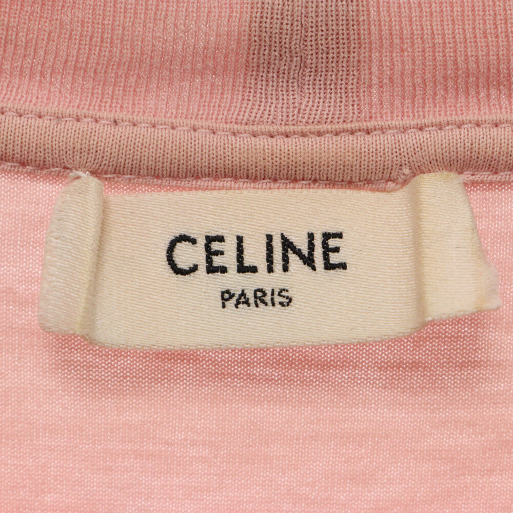 CELINE(セリーヌ) 22AW ロゴプリントルーズフィット半袖Tシャツカットソー ピンク 2X681671Q