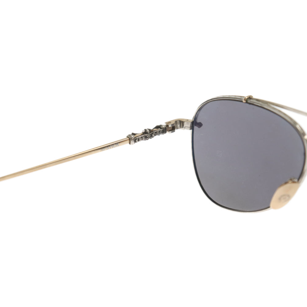 CHROME HEARTS(クロムハーツ) SLURPSTICK ティアドロップ メタルフレームサングラス アイウェア シルバー/ゴールド