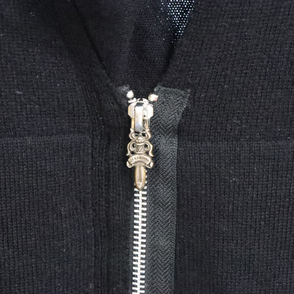 CHROME HEARTS(クロムハーツ) ダガージップ カシミヤフーディ カーディガン ブラック レディース