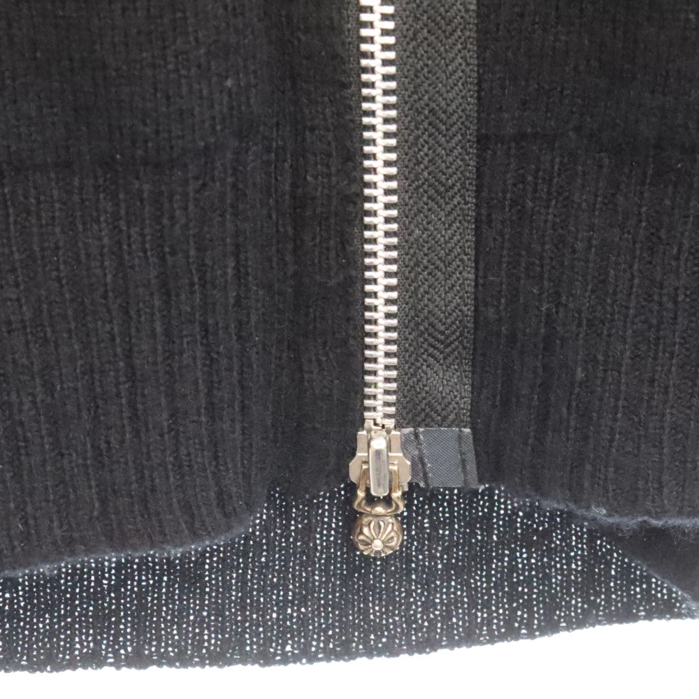 CHROME HEARTS(クロムハーツ) ダガージップ カシミヤフーディ カーディガン ブラック レディース