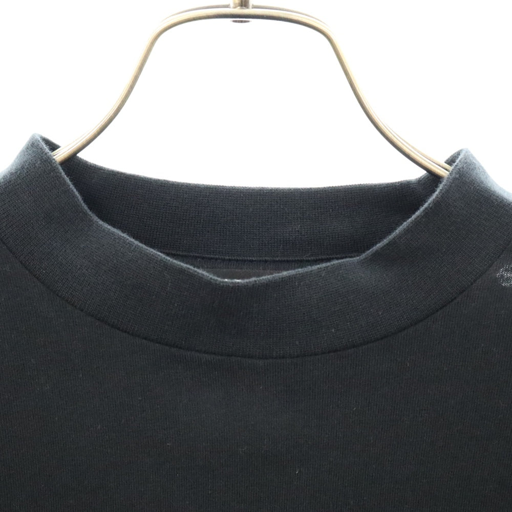 BALENCIAGA(バレンシアガ) Metal Oversized Long Sleeve Tee 693949 TMV88 メタルロゴ オーバーサイズ長袖Tシャツ ロングスリーブ ダメージ加工カットソー ブラック