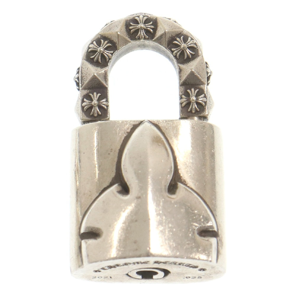 CHROME HEARTS(クロムハーツ) 青山限定 LOVE'S NOT DEAD PADLOCK FLERKNEE P/PS パドロック フレアニー パヴェピンクサファイア 南京錠 ペンダントトップ シルバー