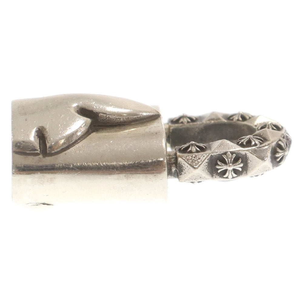 CHROME HEARTS(クロムハーツ) 青山限定 LOVE'S NOT DEAD PADLOCK FLERKNEE P/PS パドロック フレアニー パヴェピンクサファイア 南京錠 ペンダントトップ シルバー