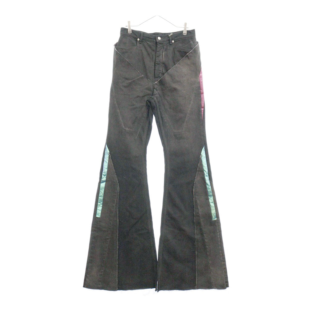 Rick Owens(リックオウエンス) 23SS SLIVERED BOOTCUT 切替ブーツカットデニムパンツ ブラック RR01C4301-COMBO1