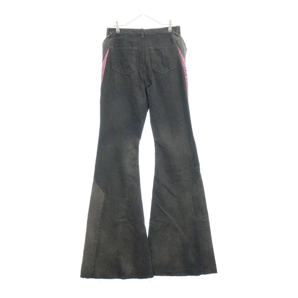 Rick Owens(リックオウエンス) 23SS SLIVERED BOOTCUT 切替ブーツカットデニムパンツ ブラック RR01C4301-COMBO1