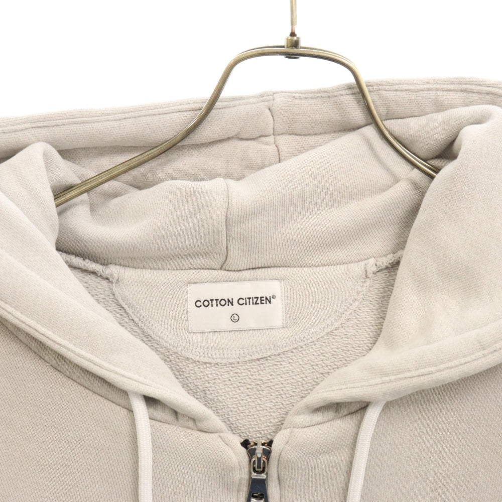 COTTON CITIZEN(コットンシチズン) OVER SIZE ZIP UP HOODIE オーバーサイズ ジップアップフーディ パーカー アイボリー