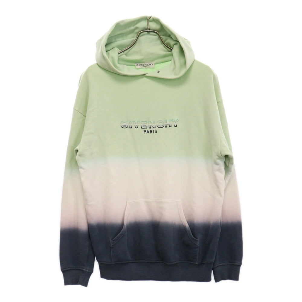 GIVENCHY(ジバンシィ) グラデーションデザイン プルオーバースウェットフーディ パーカー グリーン BWJ01C3Z3S