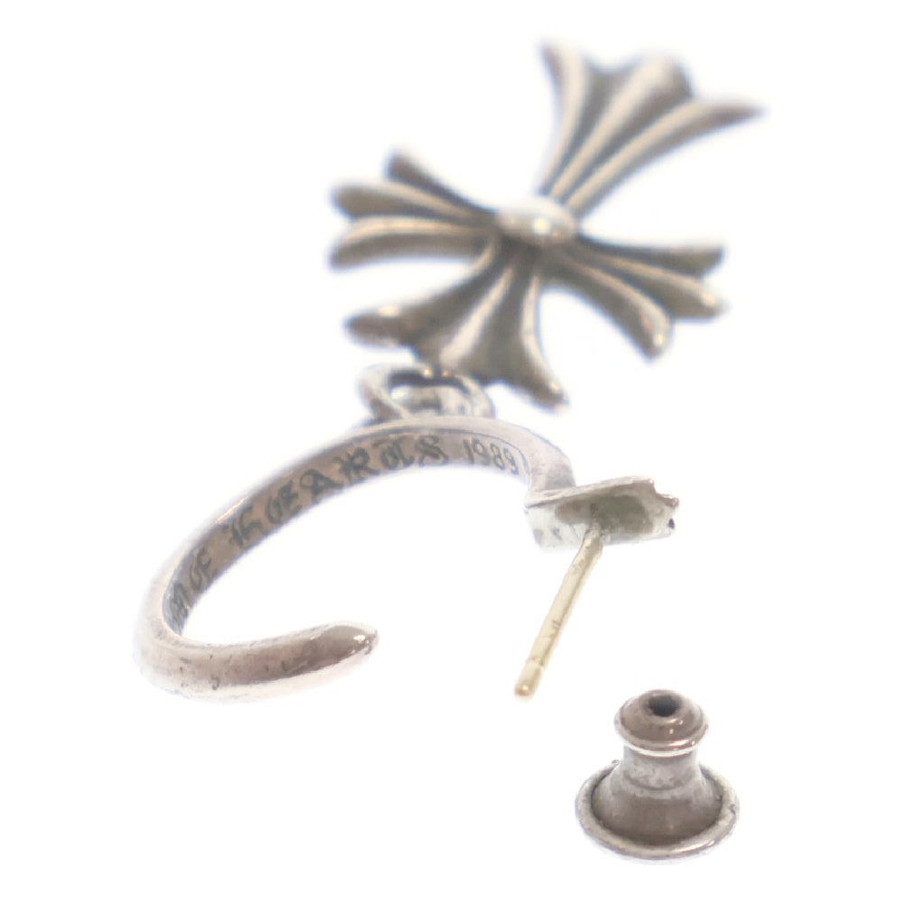 CHROME HEARTS(クロムハーツ) TINY CH CROSS タイニーCHクロス フープ ピアス シルバー