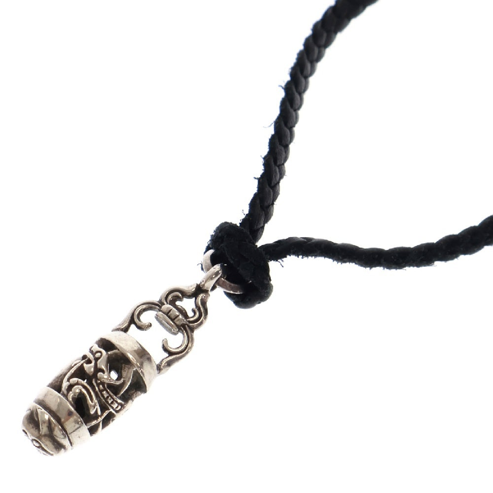 CHROME HEARTS(クロムハーツ) Pendant Celtic Roller W/S Leather Braid Tケルティックローラー レザーブレイド ペンダント ネックレス シルバー
