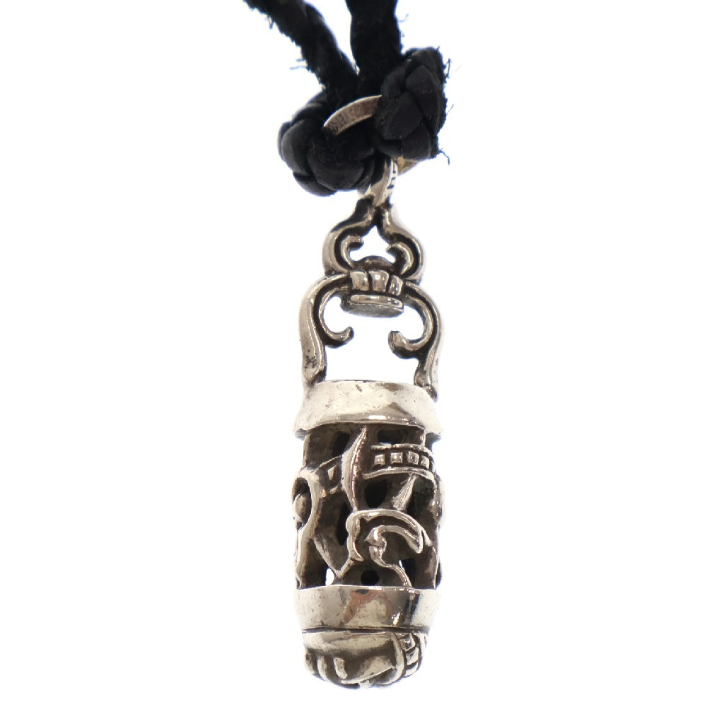 CHROME HEARTS(クロムハーツ) Pendant Celtic Roller W/S Leather Braid Tケルティックローラー レザーブレイド ペンダント ネックレス シルバー