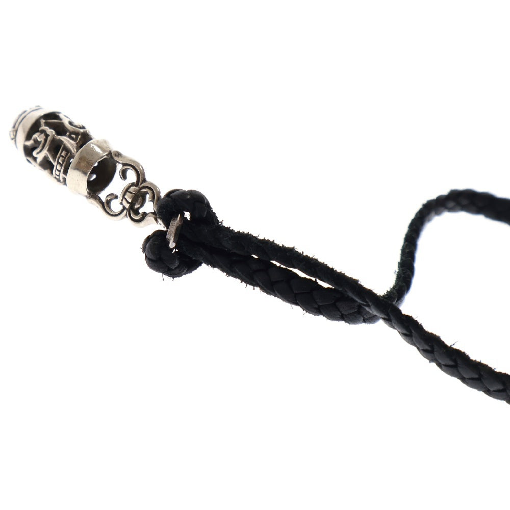 CHROME HEARTS(クロムハーツ) Pendant Celtic Roller W/S Leather Braid Tケルティックローラー レザーブレイド ペンダント ネックレス シルバー