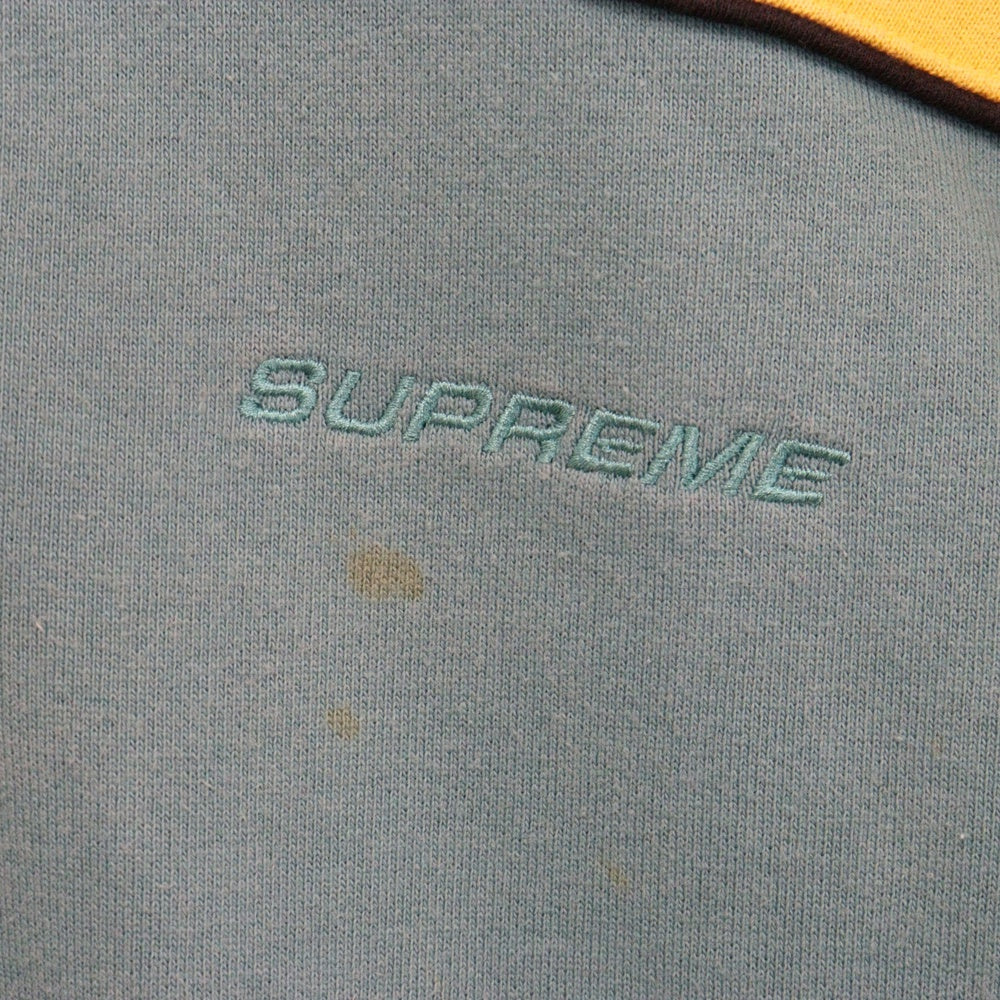 SUPREME(シュプリーム) 18AW Speedway Half Zip Sweatshirt スピードウェイ ハーフジップ プルオーバースウェット トレーナー イエロー/グリーン