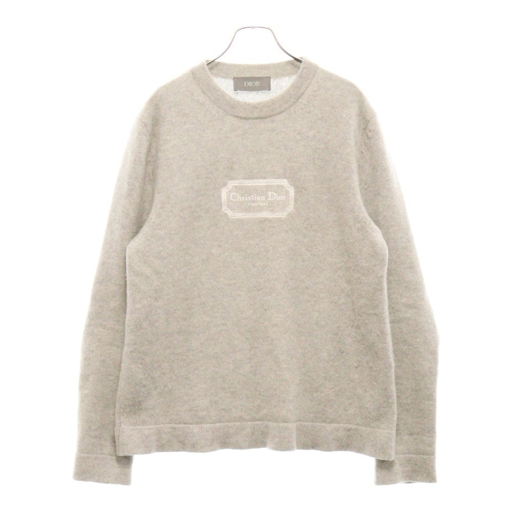 DIOR(ディオール) 24SS COUTUREパッチ カシミアジャージーニットセーター グレー 243M645AT474