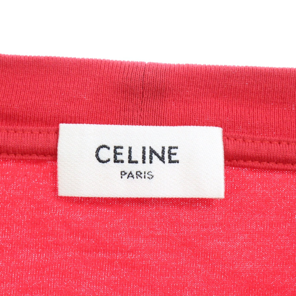 CELINE(セリーヌ) 21AW ×Mermaid Hex Loose Tee ×マーメイド ヘックス ルーズプリント半袖Tシャツ カットソー レッド 2X826501F