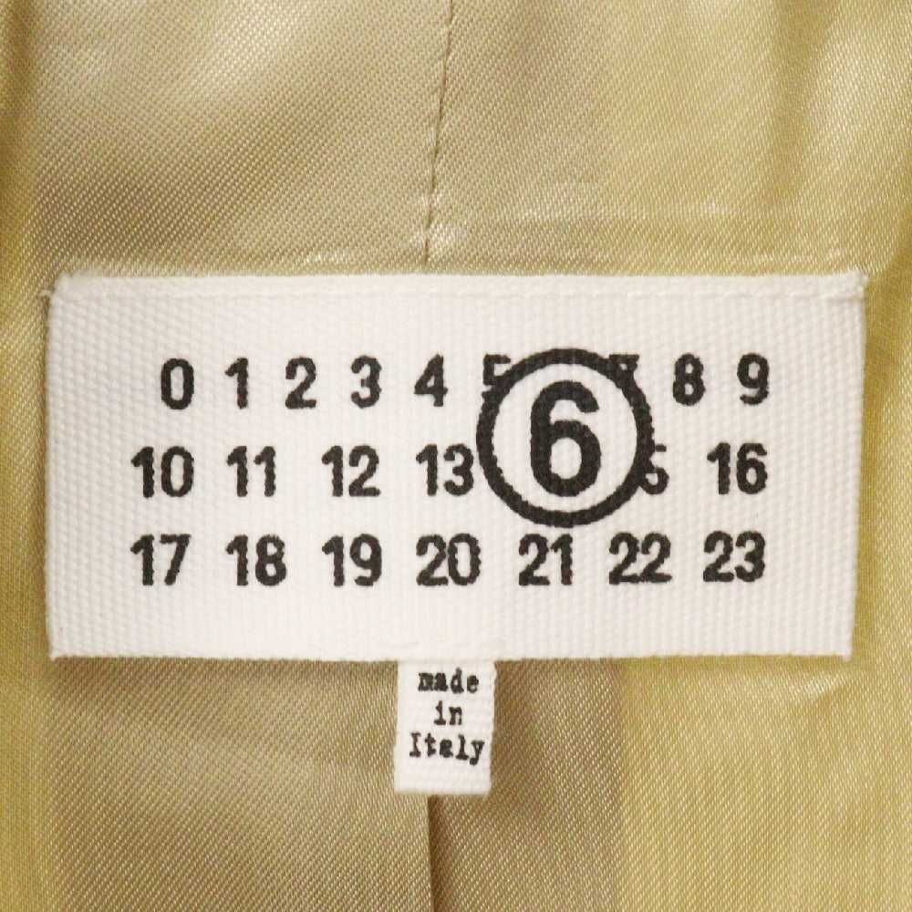 MM6 Maison Margiela(エムエムシックスメゾンマルジェラ) ボックスシルエット オーバーサイズ シングルジャケット ホワイト S62BN0083 S78357